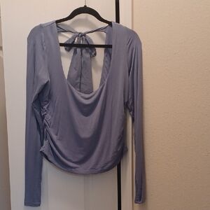 Blogilates Square Neck Tie Back Long Sleeve